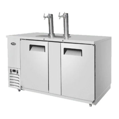 Atosa Direct Draw Keg Cooler Stainless Steel 68" - 2 Dual Tap Towers - MKC68GR