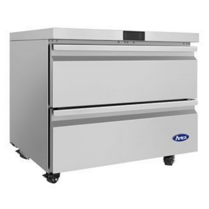 Atosa Stainless Steel 2-Drawer Undercounter Freezer 36" - AUF36D2