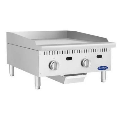 Atosa CookRite Chrome Gas Countertop Griddle 24" - 60,000 BTU - ATG-2424-C