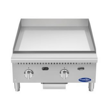 Atosa CookRite Chrome Gas Countertop Griddle 24" - 60,000 BTU - ATG-2424-C