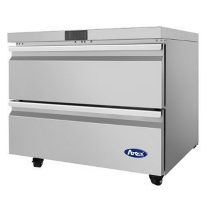 Atosa Stainless Steel Undercounter Refrigerator 2 Drawers 36" - AUR36D2