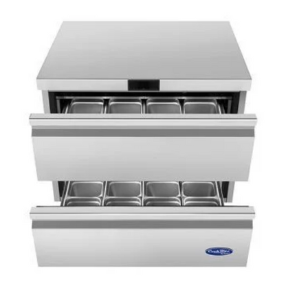 Atosa Stainless Steel Undercounter Refrigerator 2 Drawers 36" - AUR36D2