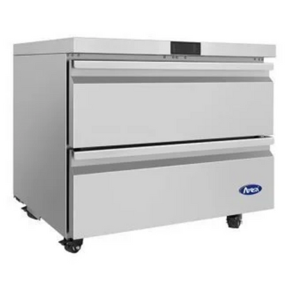 Atosa Stainless Steel Undercounter Refrigerator 2 Drawers 36" - AUR36D2