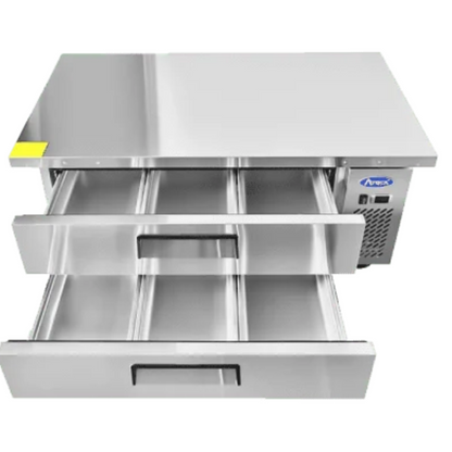 Atosa Refrigerated Chef Base Stainless Steel 2 Drawer 52" - MGF8451GR