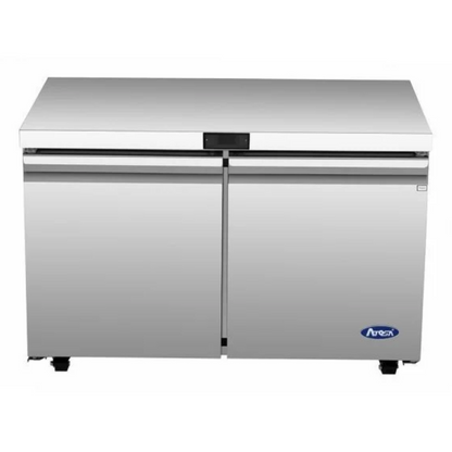 Atosa Stainless Steel 2-Door Undercounter Refrigerator 60" - 15 Cu. Ft. - AUR60SD