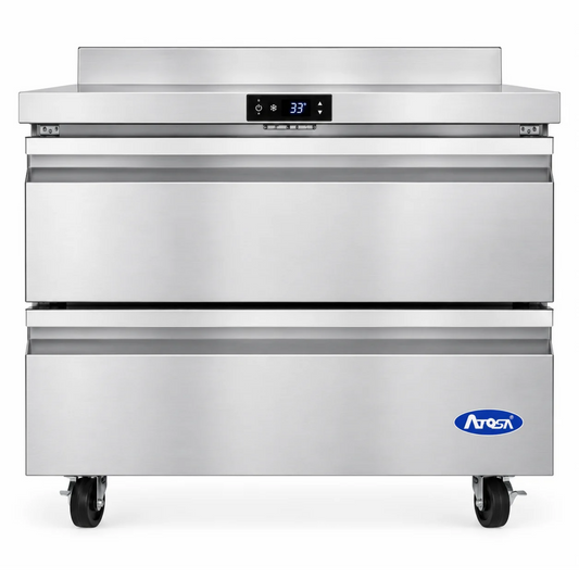 Atosa Stainless Steel Worktop Refrigerator 36" - 2 Drawers - AWR36D2