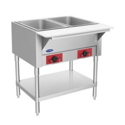 Atosa CookRite Stainless Steel Electric Steam Table 30" - 2 Wells EHS-OW-2