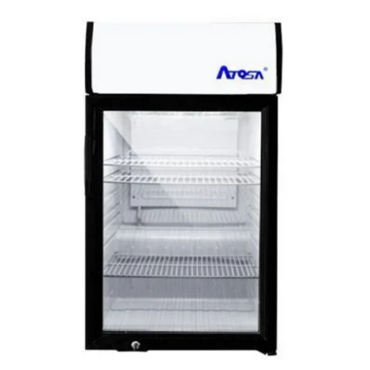 Atosa Countertop Glass Door Merchandiser Cooler with Lighted Header 18" CTD-3S
