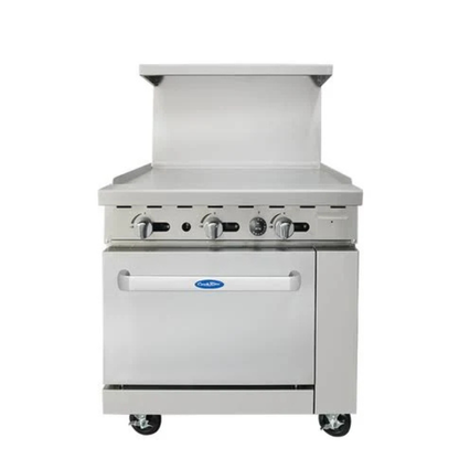Atosa CookRite Commercial Gas Range Stainless Steel 36" Griddle Top, 1 - AGR-36G