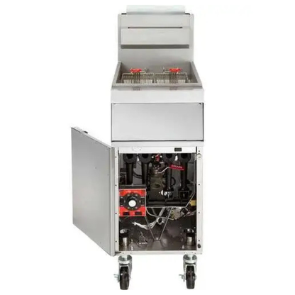 Vulcan GR Series Natural Gas Floor Fryer Stainless Steel NSF 35-40 lb - 1GR35M-1