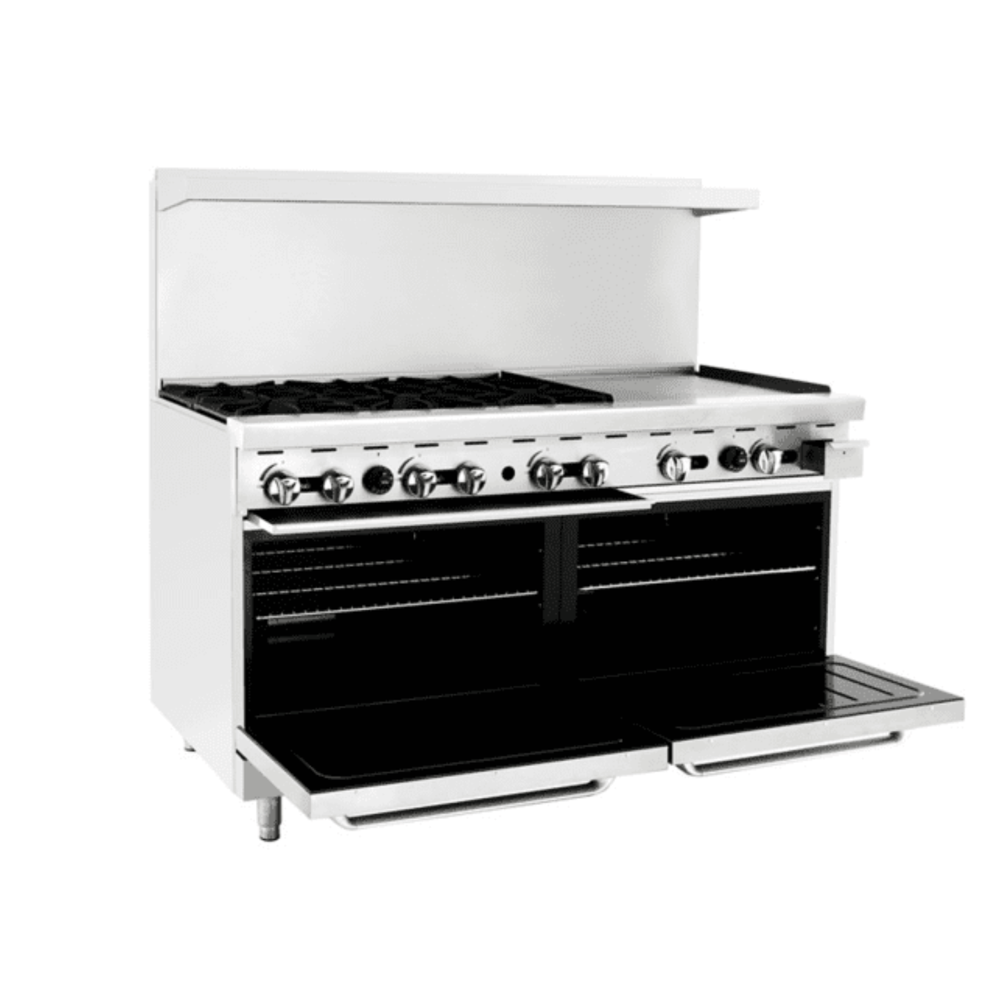 Atosa CookRite Commercial Gas Range Stainless Steel 6-Burner 24" - AGR-6B24GR