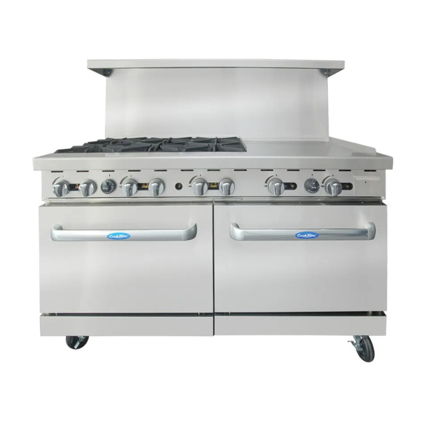 Atosa CookRite Commercial Gas Range Stainless Steel 6-Burner 24" - AGR-6B24GR
