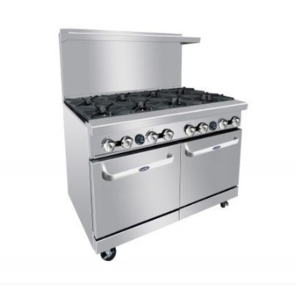 Atosa CookRite Commercial Gas Range Stainless Steel 48" - 8 Burners - AGR-8B