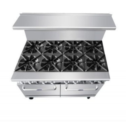 Atosa CookRite Commercial Gas Range Stainless Steel 48" - 8 Burners - AGR-8B