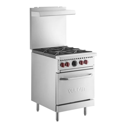 Vulcan SX Series Commercial Gas Range Stainless Steel 4-Burner 24" - SX24-4BN