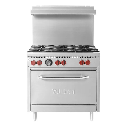 Vulcan SX Series Commercial Gas Range Stainless Steel 36" 6-Burner - SX36-6BN