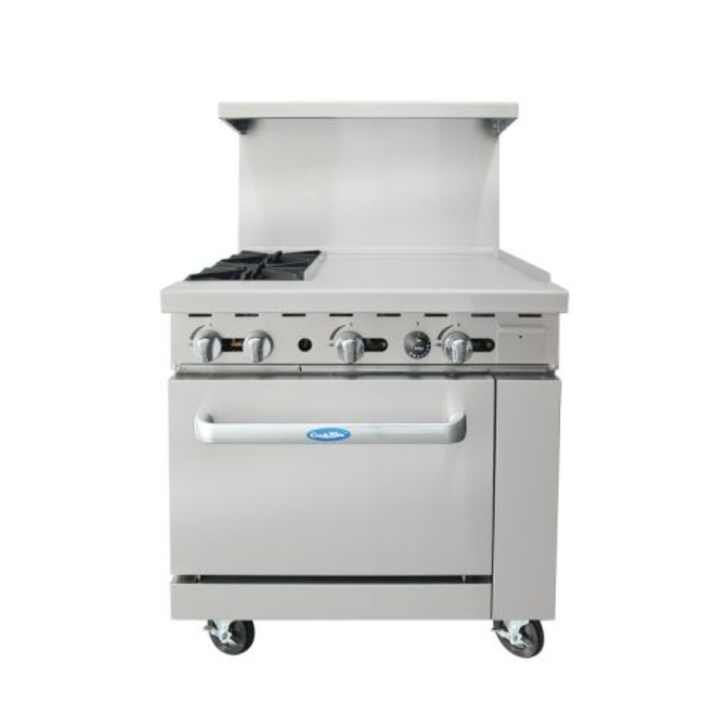 Atosa CookRite Commercial Gas Range Stainless Steel 2 Burners 24" - AGR-2B24GR