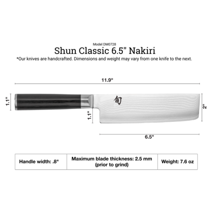 Shun Classic Nakiri Knife 6-1/2" - DM0728