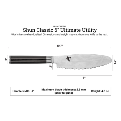 Shun Classic 6" Ultimate Utility Knife - DM0741