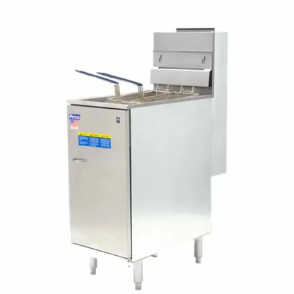 Pitco Economy Gas Floor Fryer – 35-40 lb Capacity - 35C+S