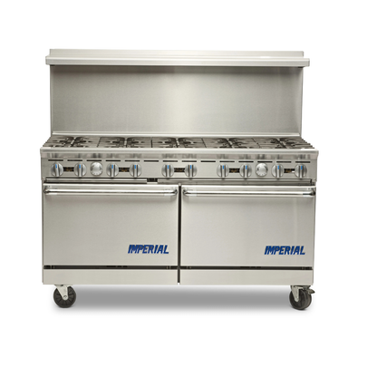 Imperial Pro Series Gas Restaurant Range NSF 60" - 10 Burners, 2 Ovens - IR-10