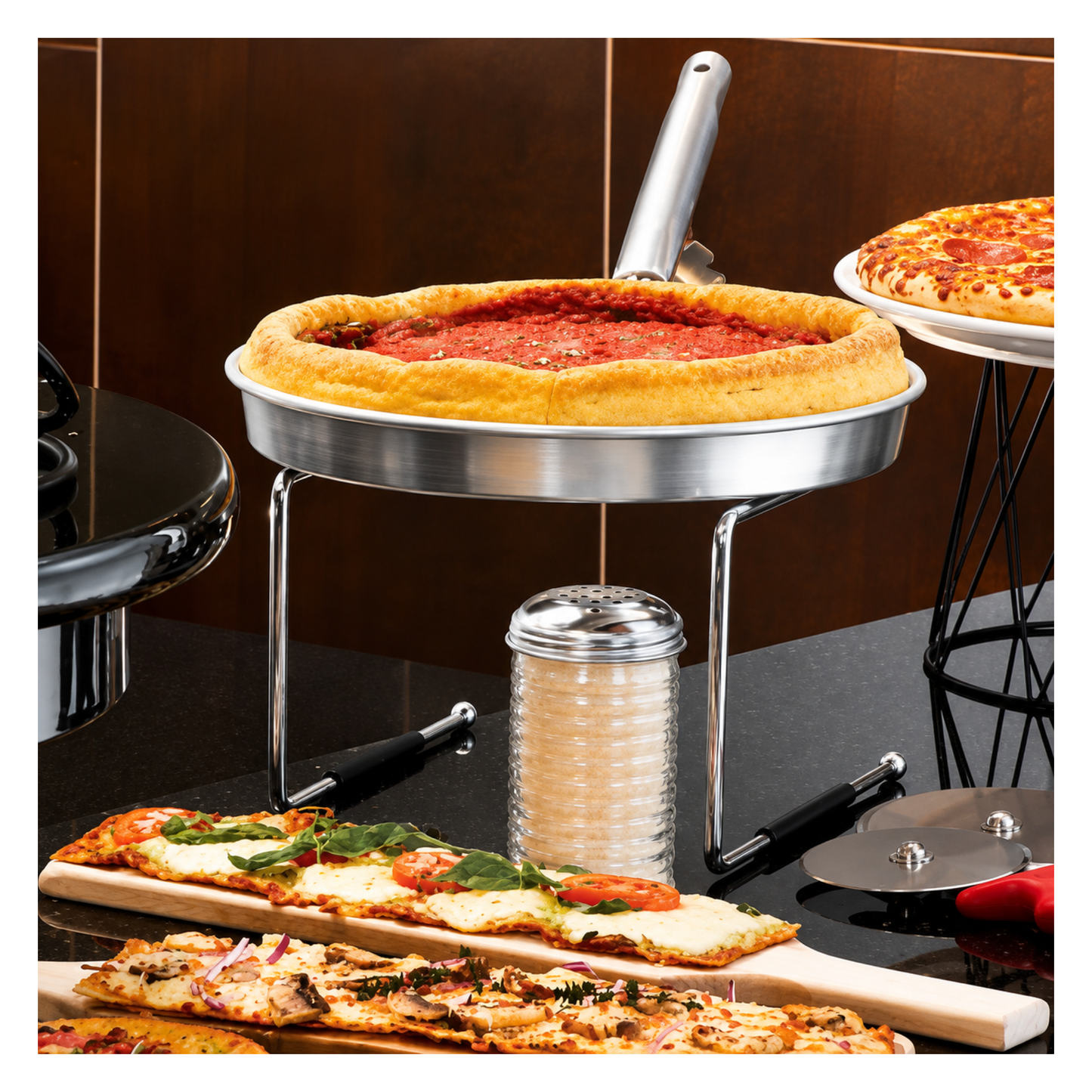 American Metalcraft Pizza/Cake/Layer Pan, 10" Aluminum - A80102