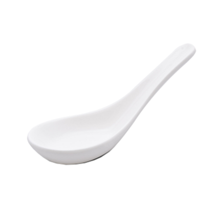 Korin Japanese White Ceramic Spoon - SPN-101C