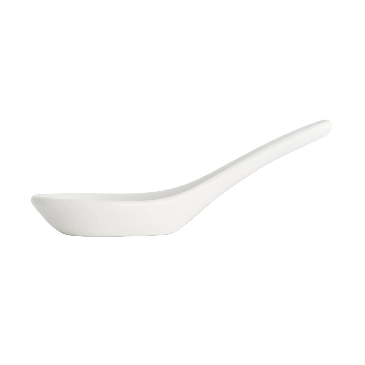 Korin Japanese White Ceramic Spoon - SPN-101C