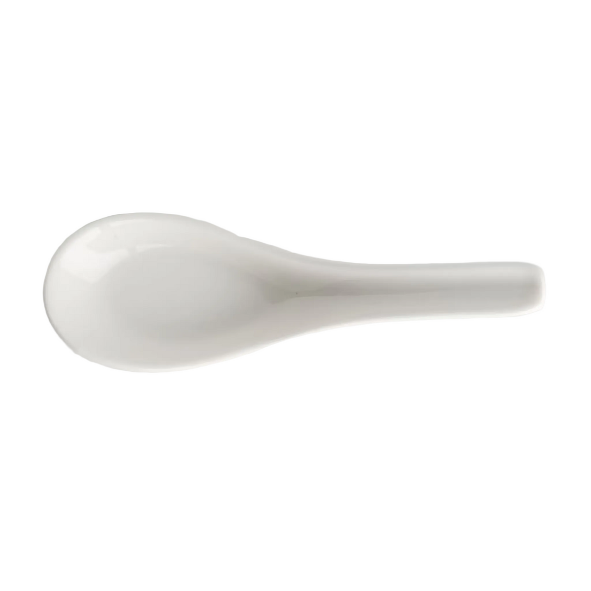 Korin Japanese White Ceramic Spoon - SPN-101C
