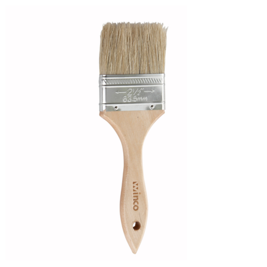 Pastry Brush, 2.5" Flat, Boar - WBR-25