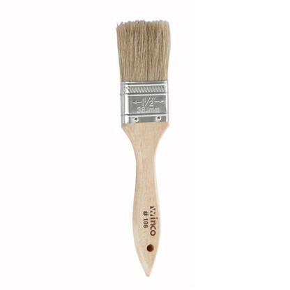 Pastry Brush, 1.5" Flat, Boar - WBR-15