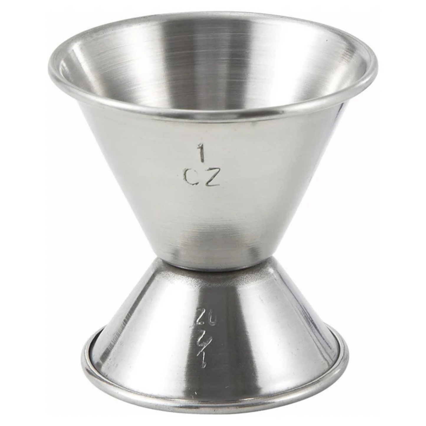 California Cooking Stainless Steel Bar Jigger 1/2 oz & 1 oz J-1