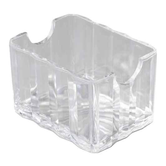 Carlisle Crystalite Sugar Packet Caddy, 20 Packets, Dishwasher Safe, Styrene, Clear, NSF - 4549-07
