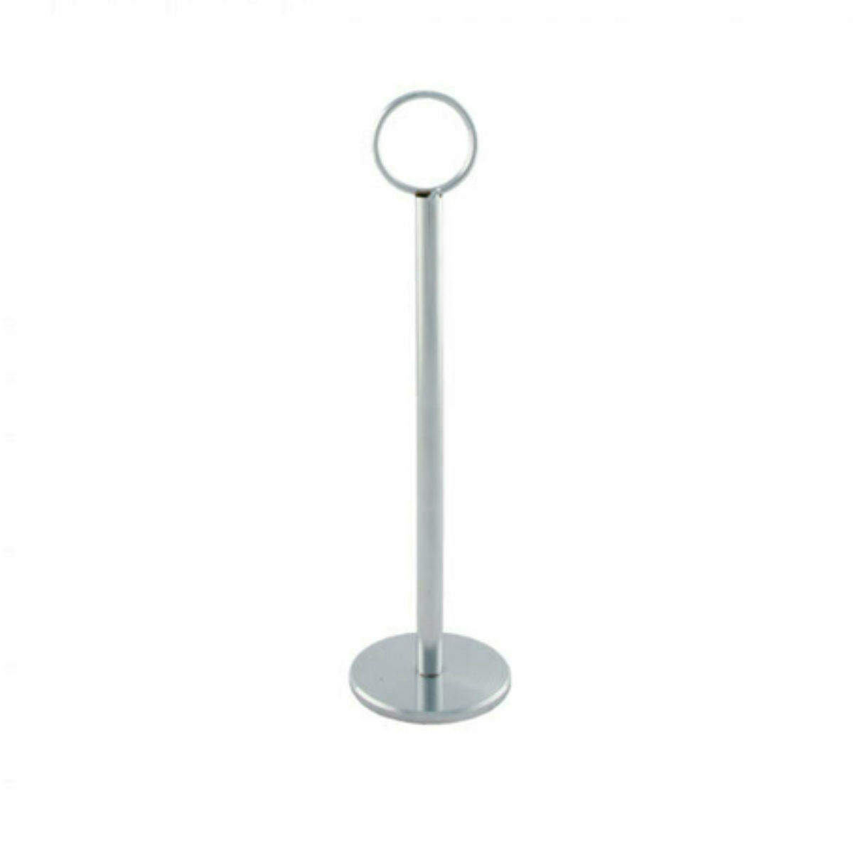 Soporte para menú/tarjetas de 8" de acero inoxidable con base gruesa