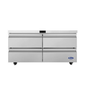 Atosa Stainless Steel Undercounter Refrigerator with 4 Drawers 60" - AUR60D4