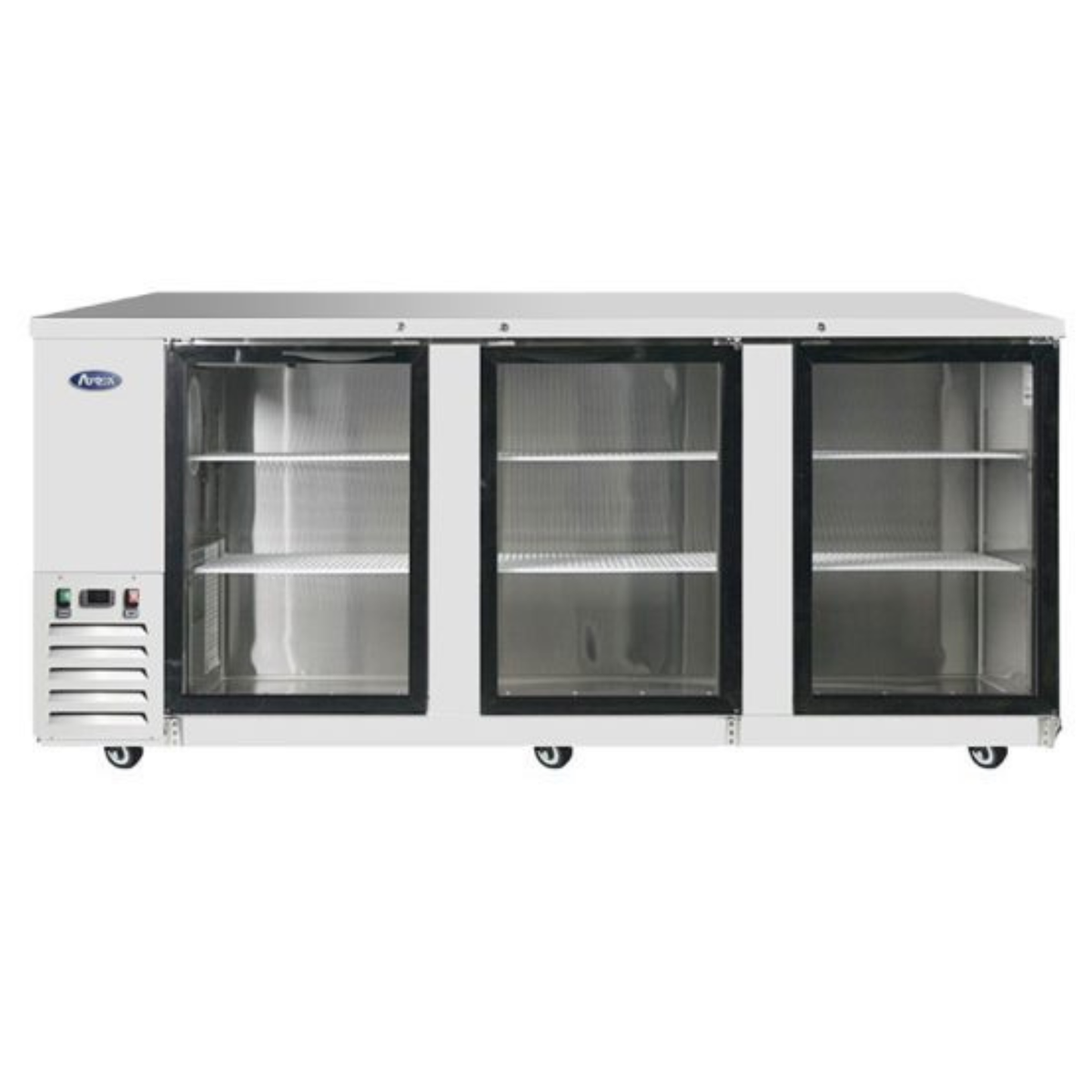 Atosa 3-Glass Door Back Bar Cooler Stainless Steel 90" - MBB90GGR