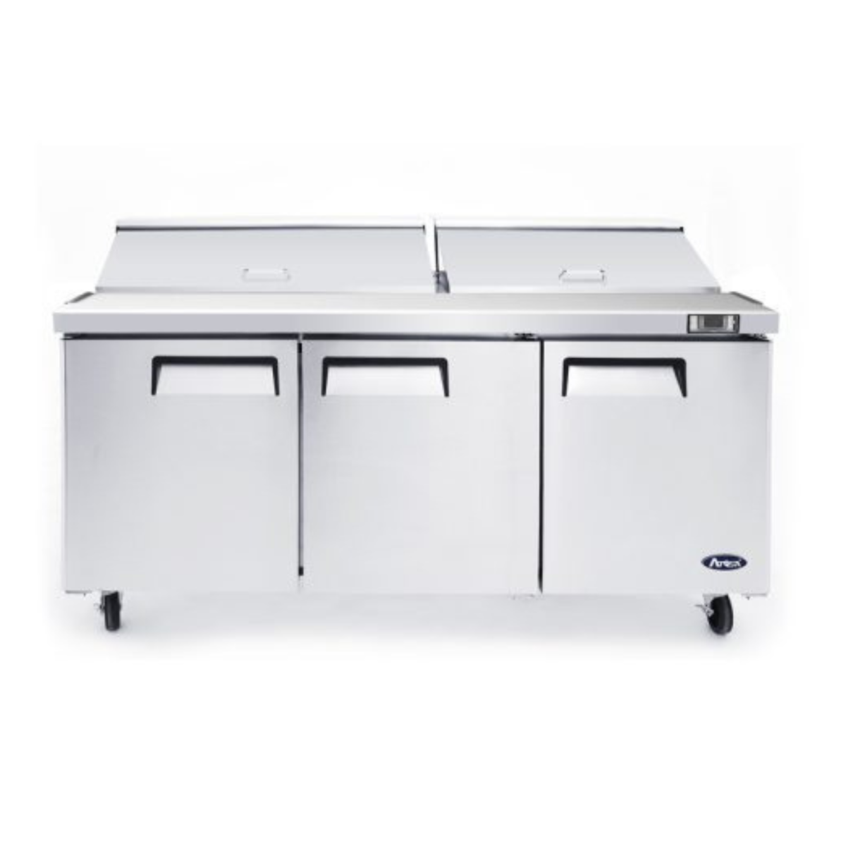 Atosa Stainless Steel Sandwich/Salad Prep Table 72" 3-Door - 18 Poly - MSF8304GR