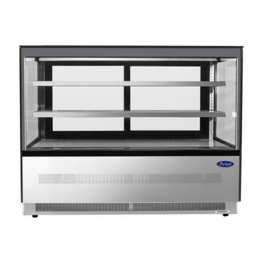 Atosa Stainless Steel Floor Model Refrigerated Square Display Case 59" - RDCS-60