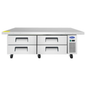 Atosa Refrigerated Chef Base Stainless Steel Extended Top 76" - 4 - MGF8454GR