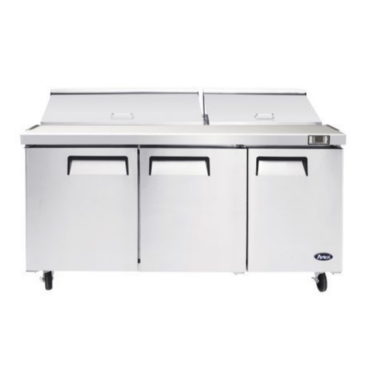 Atosa Mega Top Sandwich Prep Table Stainless Steel 72" - 3 Door - MSF8308GR
