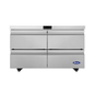 Atosa Undercounter Refrigerator Stainless Steel 4-Drawer 48" 12.2 Cu. - AUR48D4