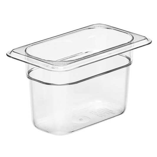 Cambro 冷食盘，塑料 - 九分之一尺寸 4 英寸深 - 透明 - 94CW-135