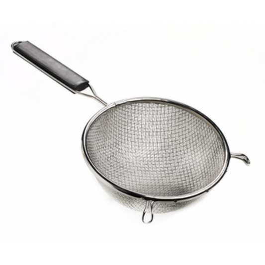 Colador de malla doble, mediano, 6 1/4", negro - 18196