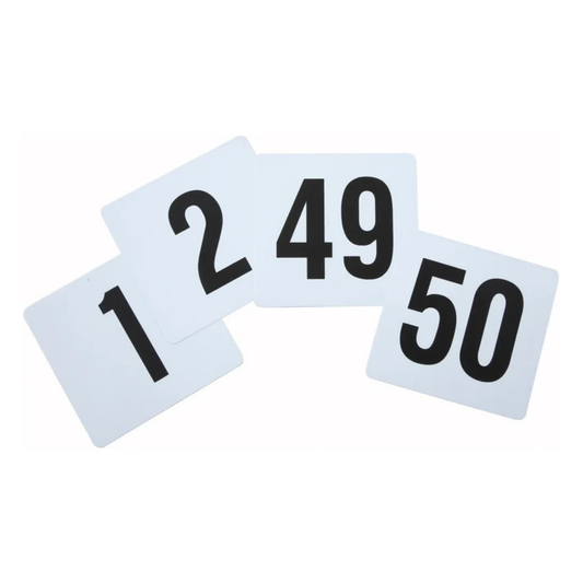 Table Numbers, 1-50, 4"Square, Set - TBN-50