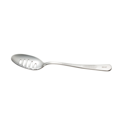 Cuchara para enchapar de 7-7/8" de largo, ranurada, de acero inoxidable