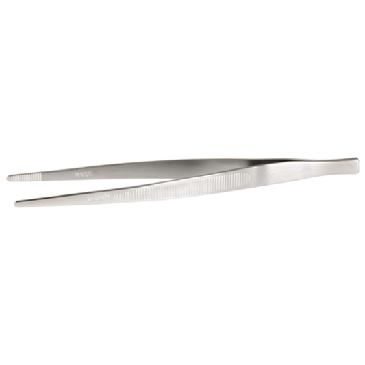 Mercer Culinary Stainless Steel Straight Precision Plating Tongs 6-1/8" -  M35135