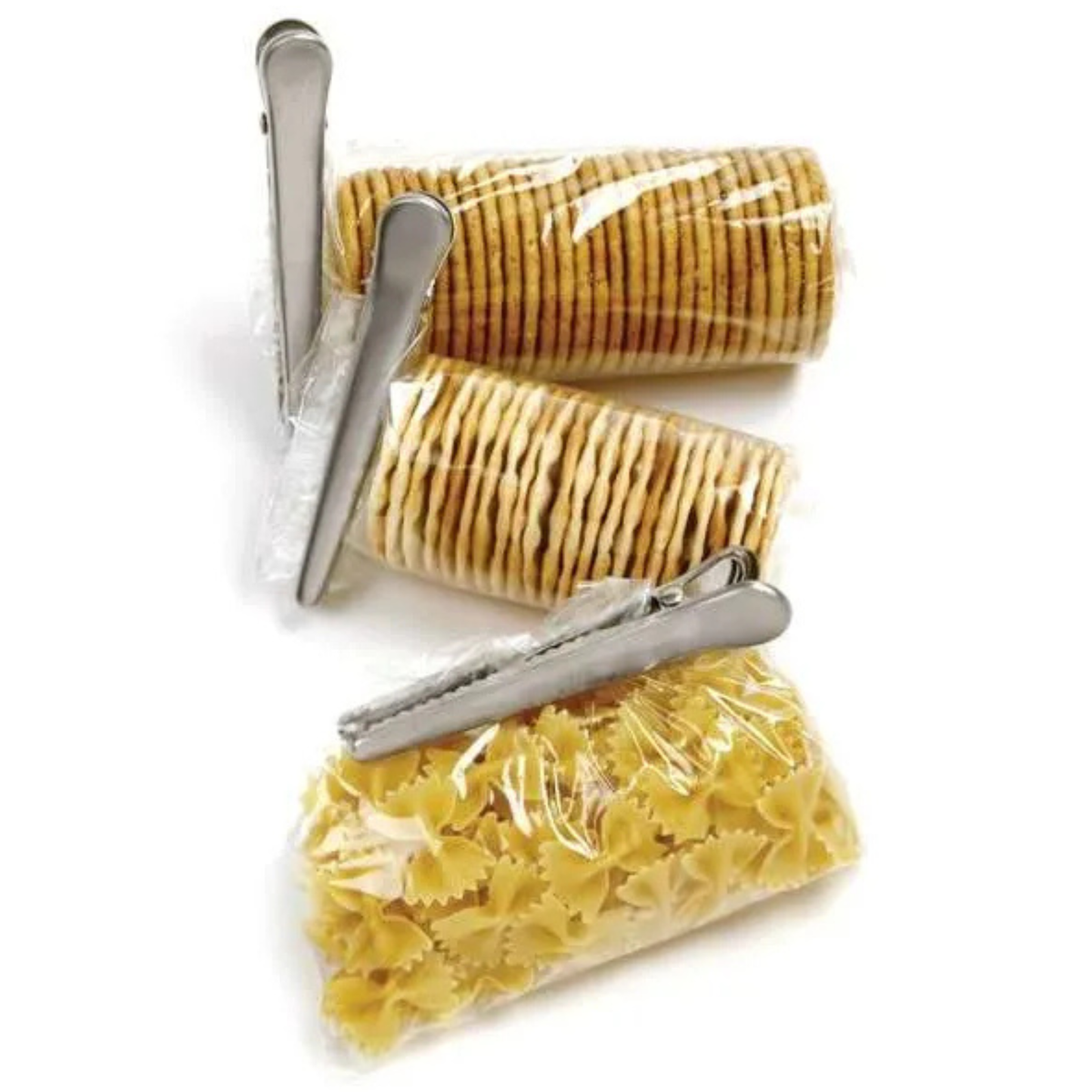 Clip de mordaza Norpro Ultimate de 4,5" de acero inoxidable, paquete de 3 - 163