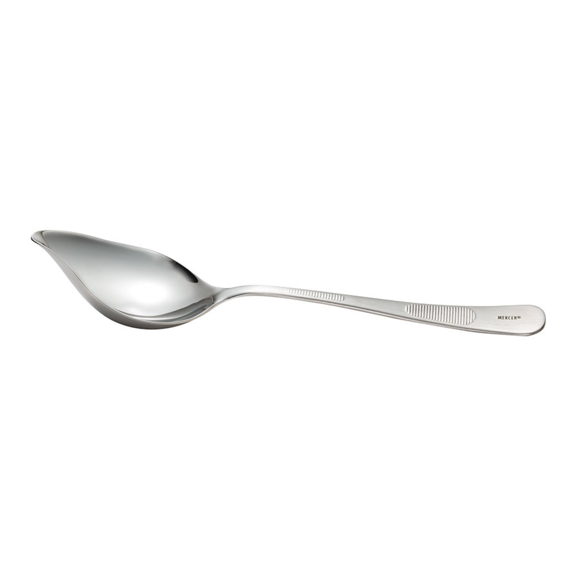 Cuchara para salsa Mercer de acero inoxidable de 1 oz y 8.5" de largo - M35142