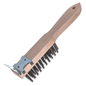 Carlisle - Grill Brush, 11" Wood Handle w/Scraper - 45779