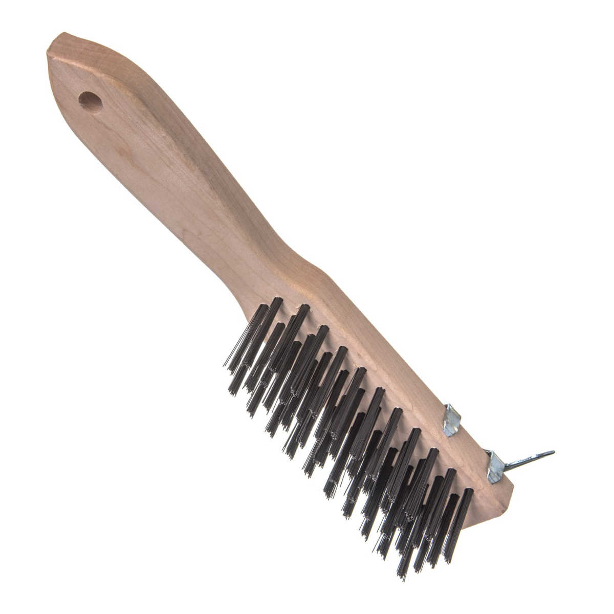 Carlisle - Grill Brush, 11" Wood Handle w/Scraper - 45779
